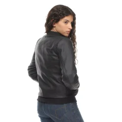 ACCENTO - GIACCA MOTO IN PELLE PERFORATA DONNA