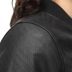 ACCENTO - GIACCA MOTO IN PELLE PERFORATA DONNA