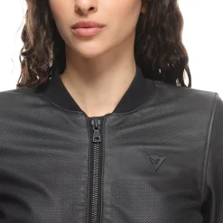 ACCENTO - GIACCA MOTO IN PELLE PERFORATA DONNA