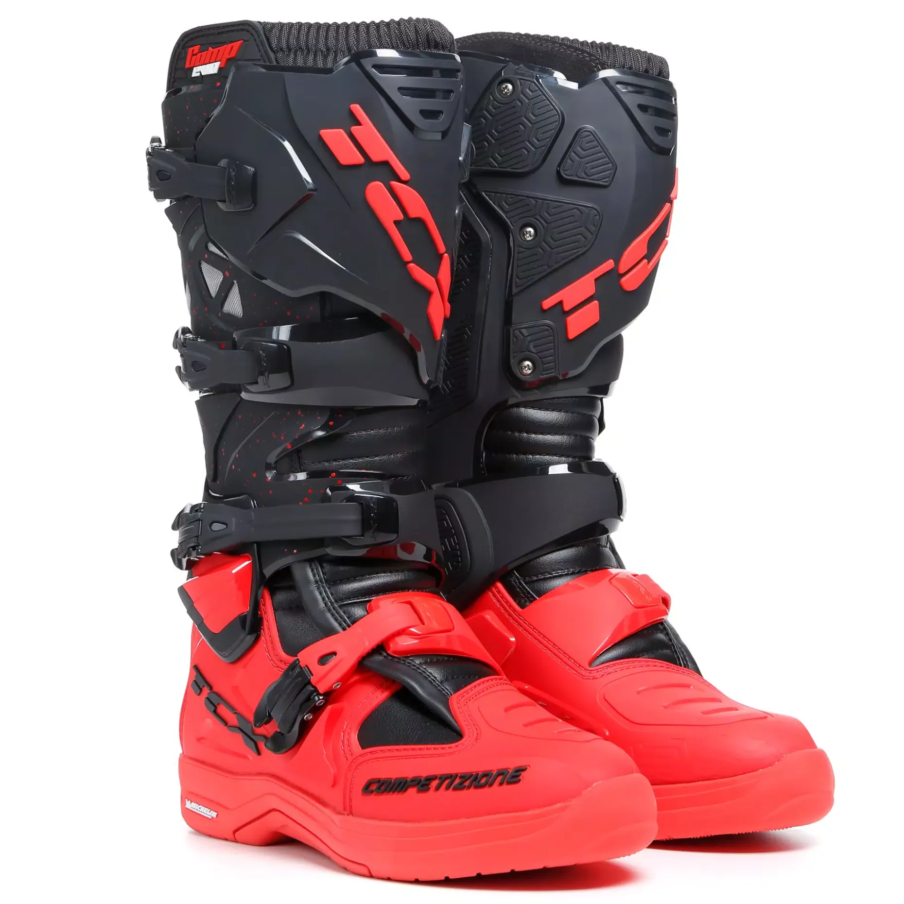 COMP EVO 2 STIVALI MOTO OFFROAD UOMO - NERO/ROSSO