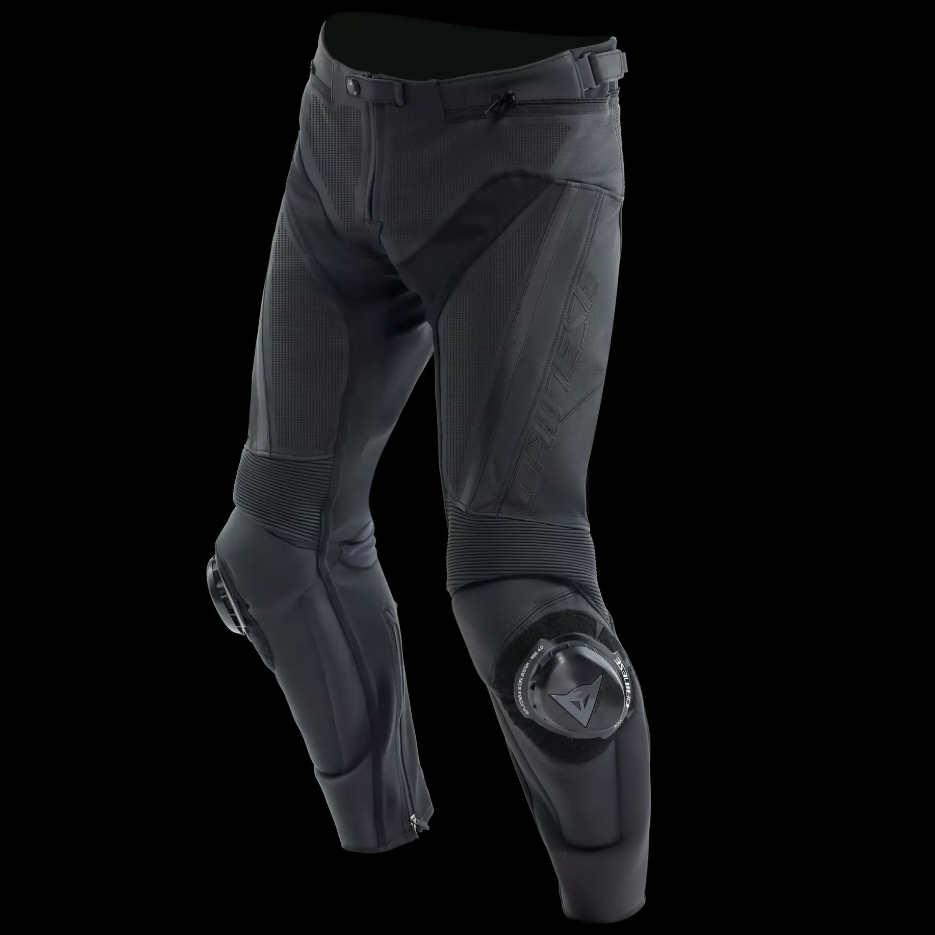 DELTA 4 - PANTALONI MOTO IN PELLE PERFORATA UOMO