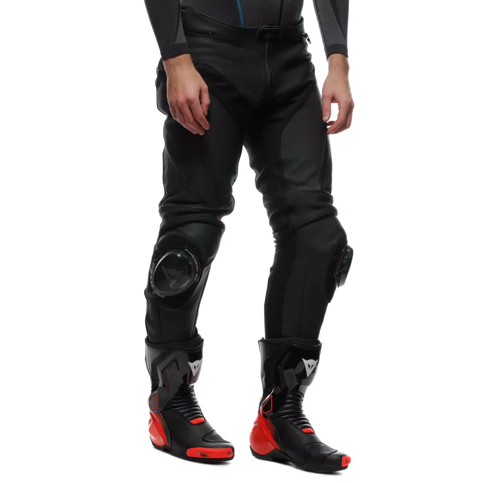 DELTA 4 - PANTALONI MOTO IN PELLE PERFORATA UOMO