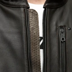 FULCRO - GIACCA MOTO IN PELLE UOMO