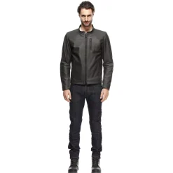 FULCRO - GIACCA MOTO IN PELLE UOMO