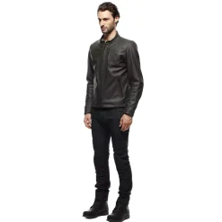 FULCRO - GIACCA MOTO IN PELLE UOMO