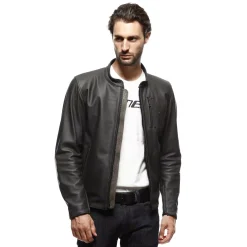FULCRO - GIACCA MOTO IN PELLE UOMO