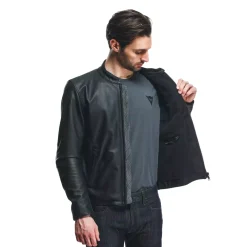 FULCRO - GIACCA MOTO IN PELLE UOMO