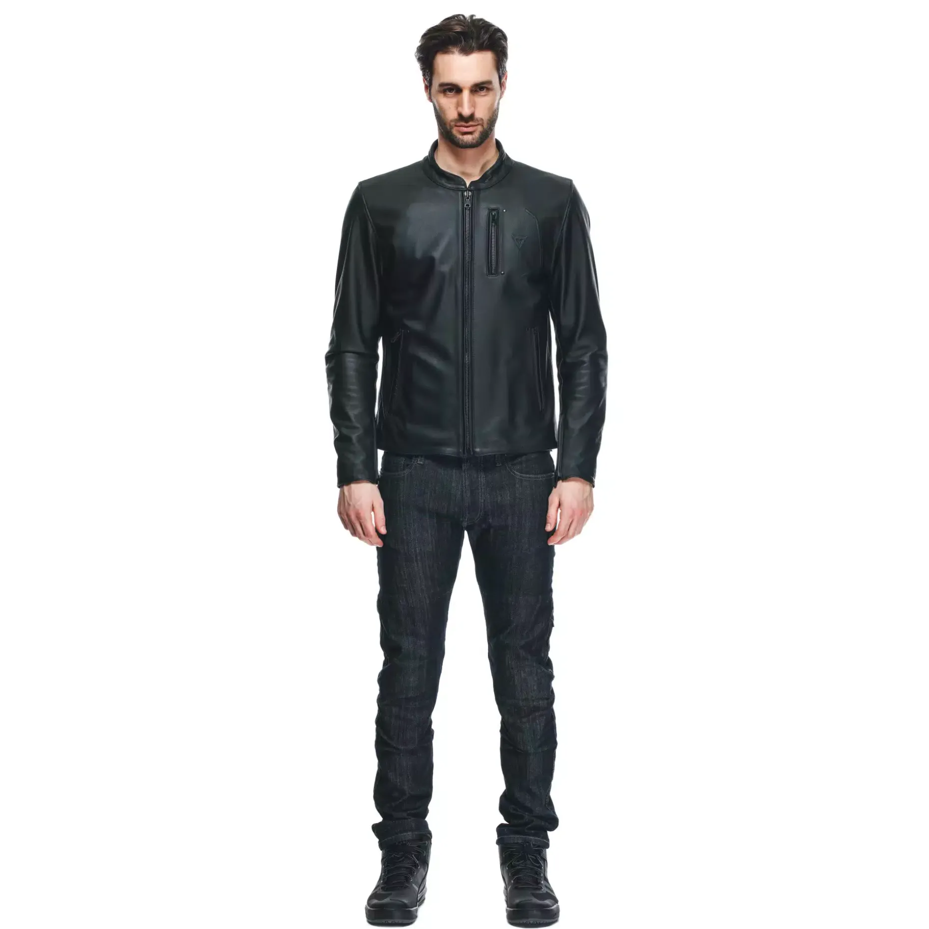 FULCRO - GIACCA MOTO IN PELLE UOMO