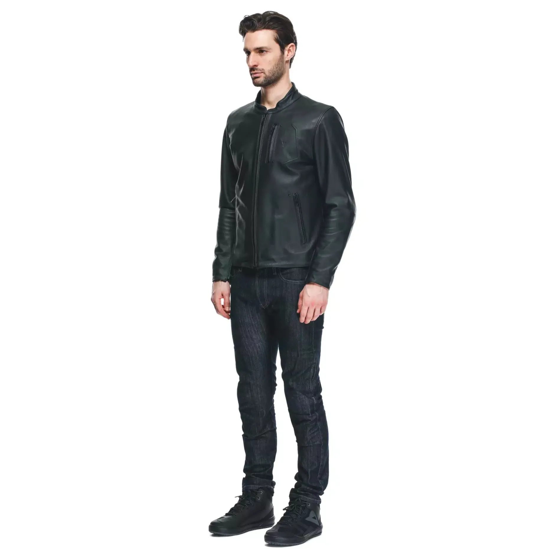 FULCRO - GIACCA MOTO IN PELLE UOMO