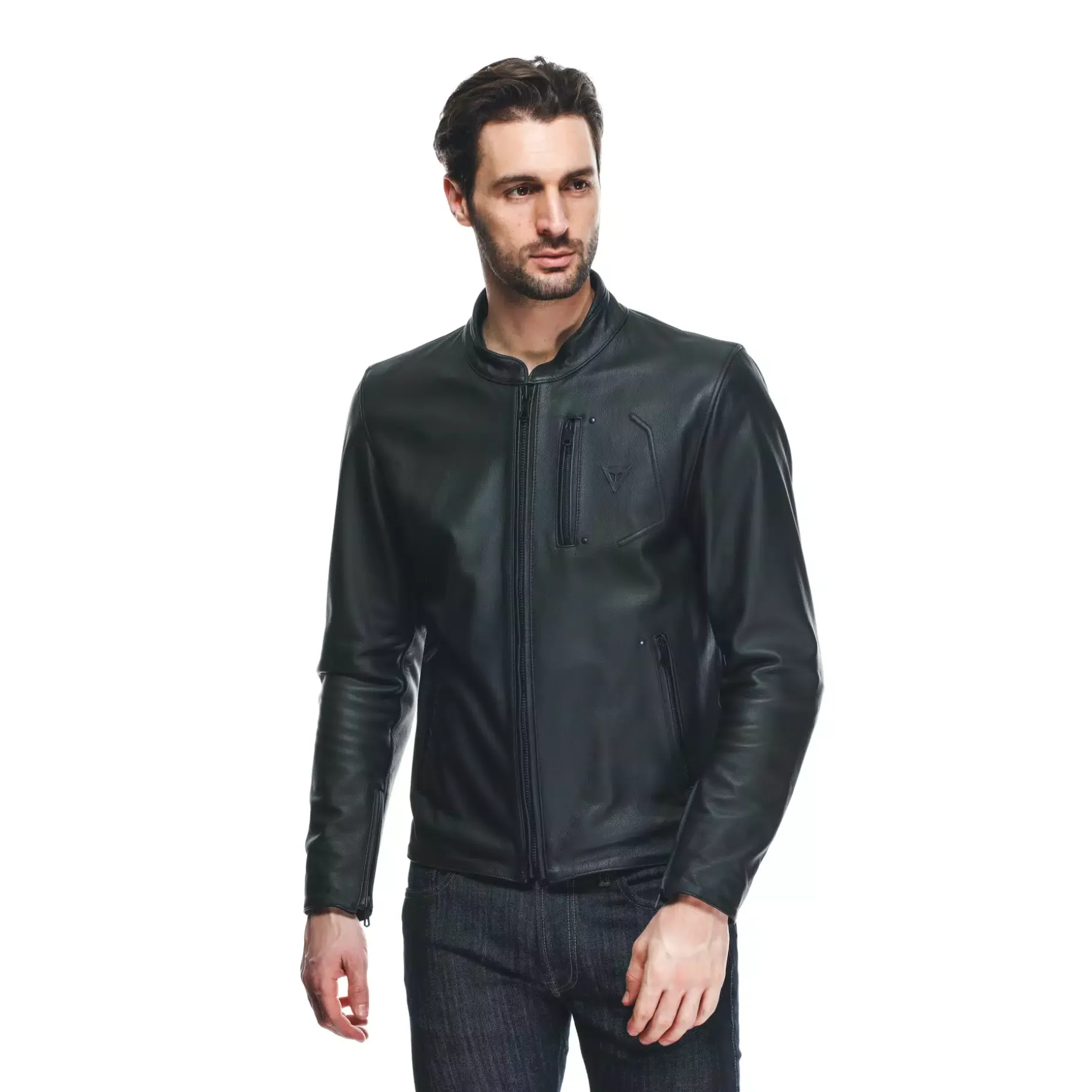 FULCRO - GIACCA MOTO IN PELLE UOMO