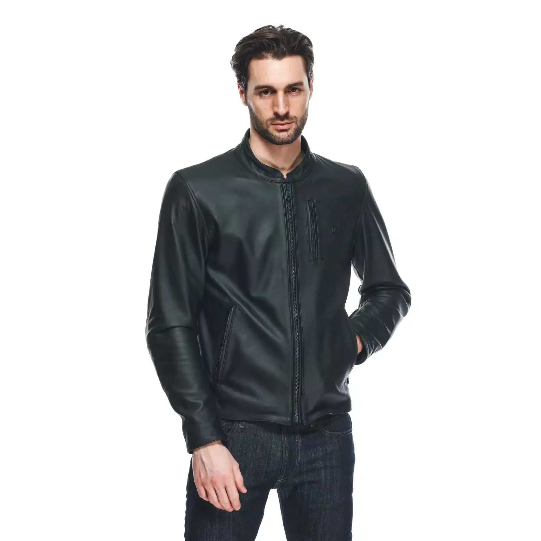 FULCRO - GIACCA MOTO IN PELLE UOMO
