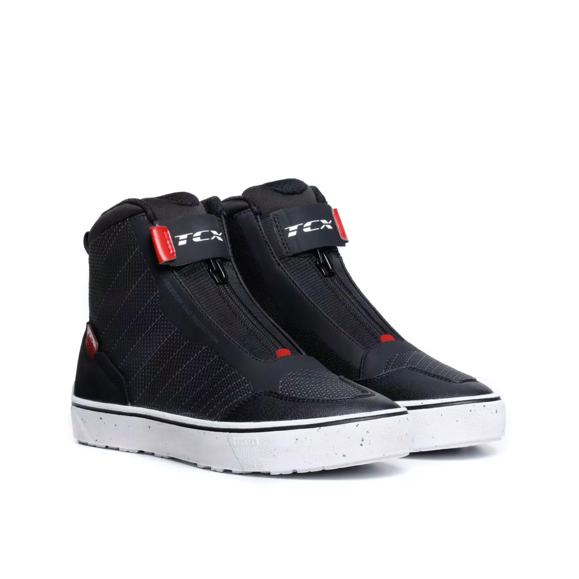 IKASU 2 WP SNEAKER MOTO IMPERMEABILI DONNA - NERO/ROSSO SCURO