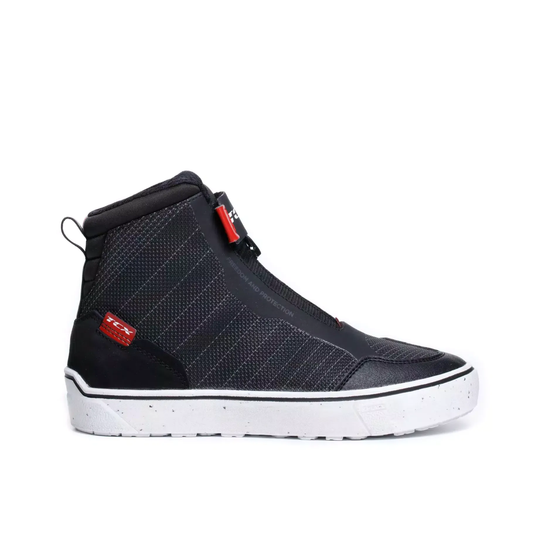 IKASU 2 WP SNEAKER MOTO IMPERMEABILI DONNA - NERO/ROSSO SCURO