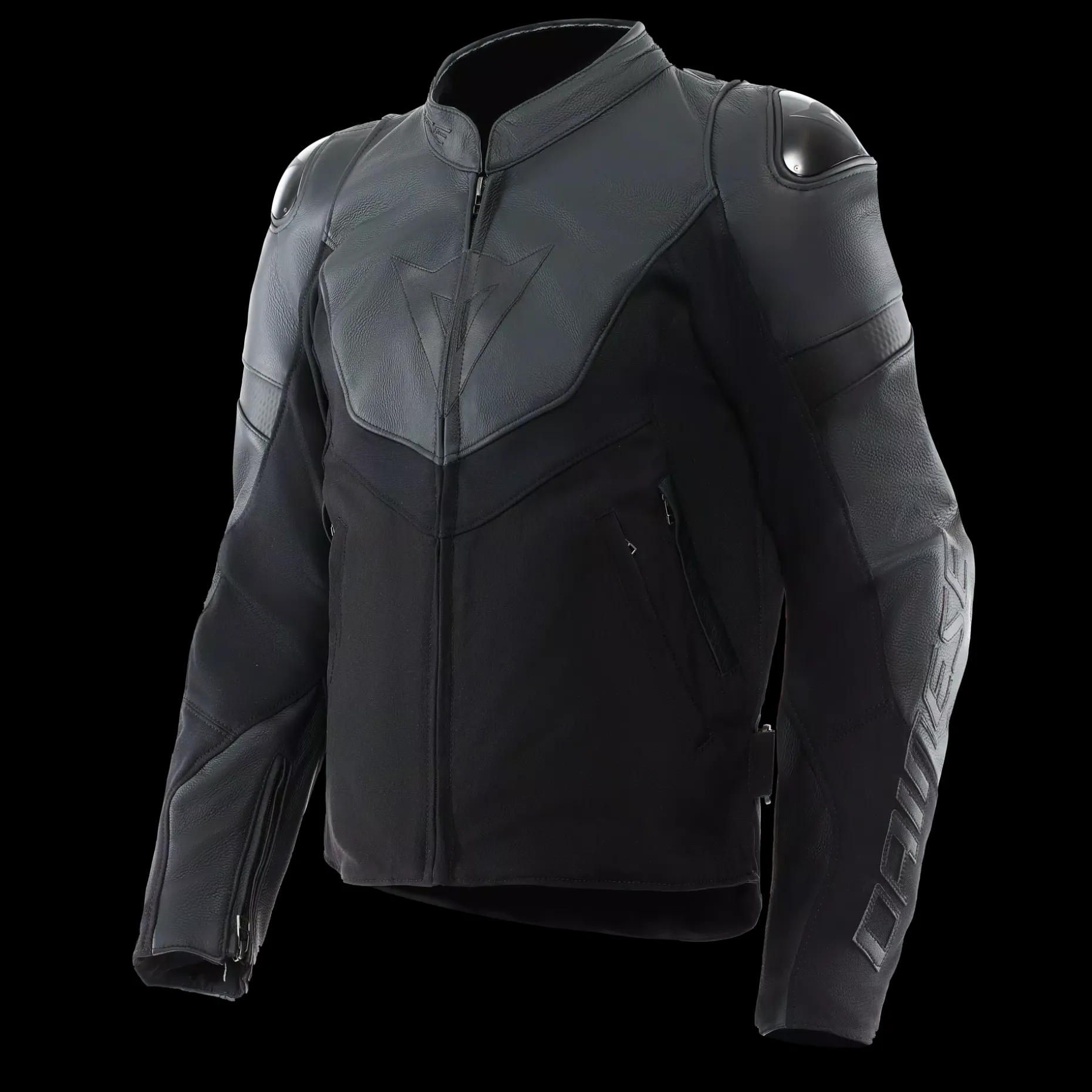 IPERATTIVA - GIACCA DA MOTO IN PELLE E TESSUTO DA UOMO