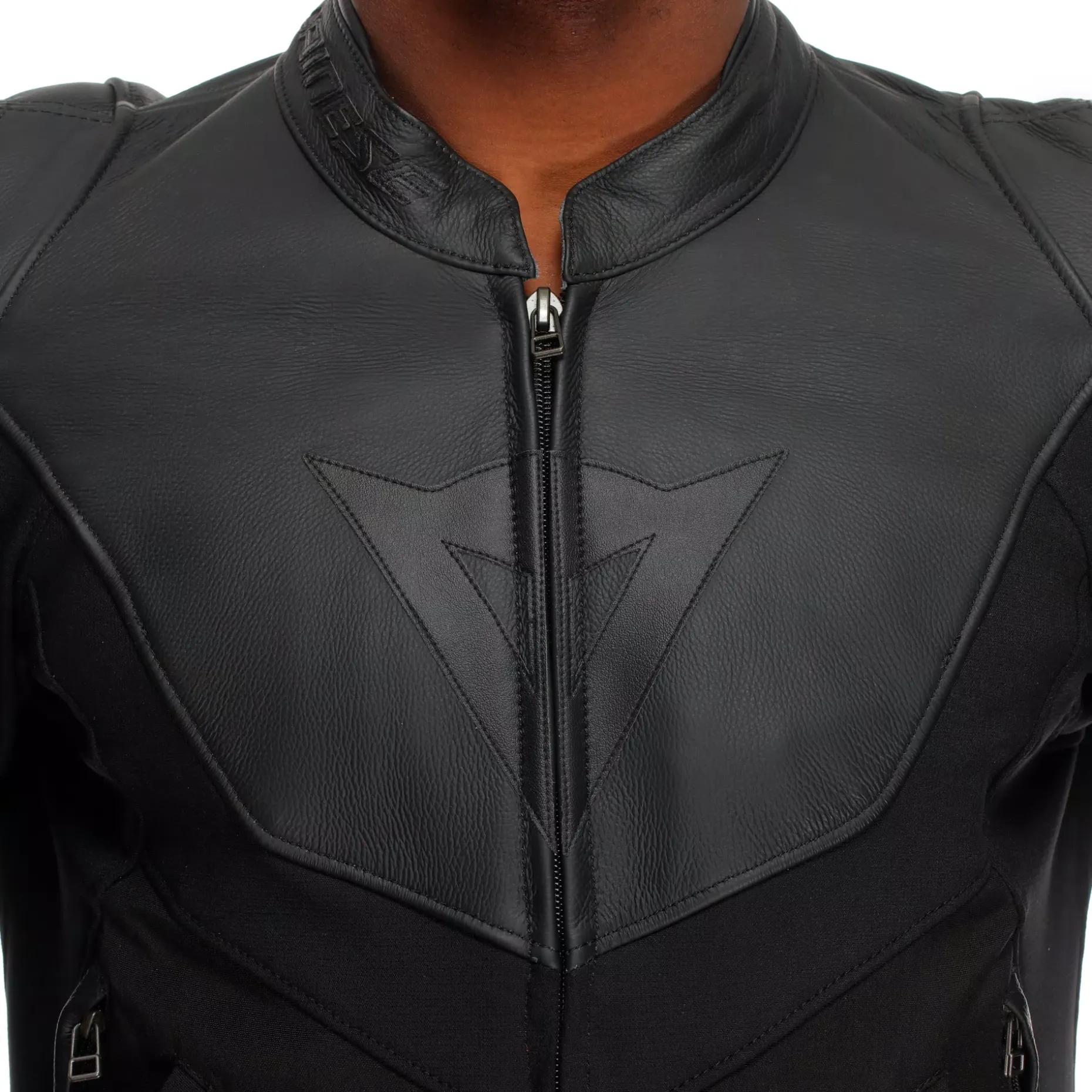 IPERATTIVA - GIACCA DA MOTO IN PELLE E TESSUTO DA UOMO