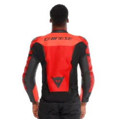IPERATTIVA - GIACCA DA MOTO IN PELLE E TESSUTO DA UOMO