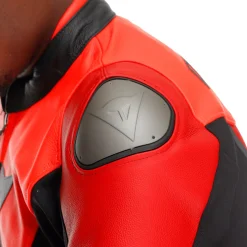IPERATTIVA - GIACCA DA MOTO IN PELLE E TESSUTO DA UOMO