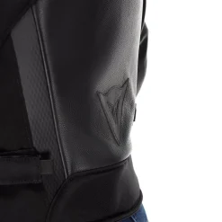 IPERATTIVA - GIACCA MOTO IN PELLE E TESSUTO DONNA