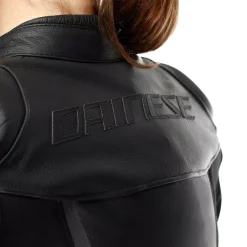 IPERATTIVA - GIACCA MOTO IN PELLE E TESSUTO DONNA