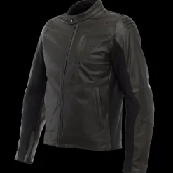 ISTRICE - GIACCA MOTO IN PELLE PERFORATA UOMO