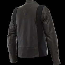 ISTRICE - GIACCA MOTO IN PELLE PERFORATA UOMO