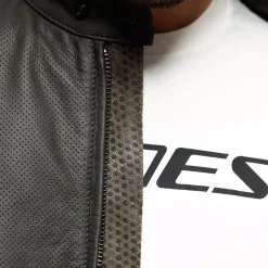 ISTRICE - GIACCA MOTO IN PELLE PERFORATA UOMO
