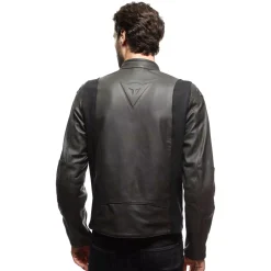 ISTRICE - GIACCA MOTO IN PELLE PERFORATA UOMO