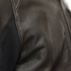 ISTRICE - GIACCA MOTO IN PELLE PERFORATA UOMO