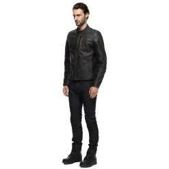 ISTRICE - GIACCA MOTO IN PELLE UOMO