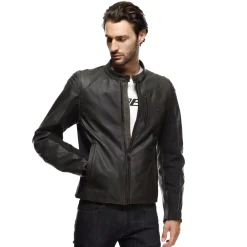 ISTRICE - GIACCA MOTO IN PELLE UOMO