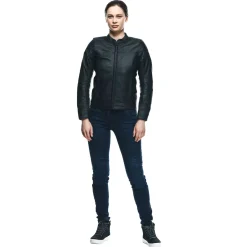 ITINERE - GIACCA MOTO IN PELLE DONNA