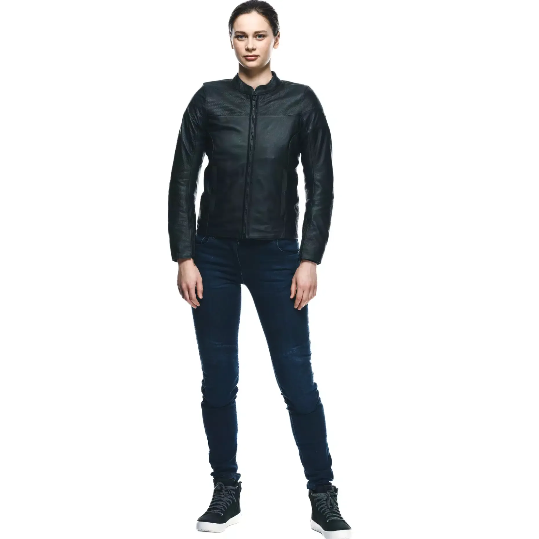 ITINERE - GIACCA MOTO IN PELLE DONNA