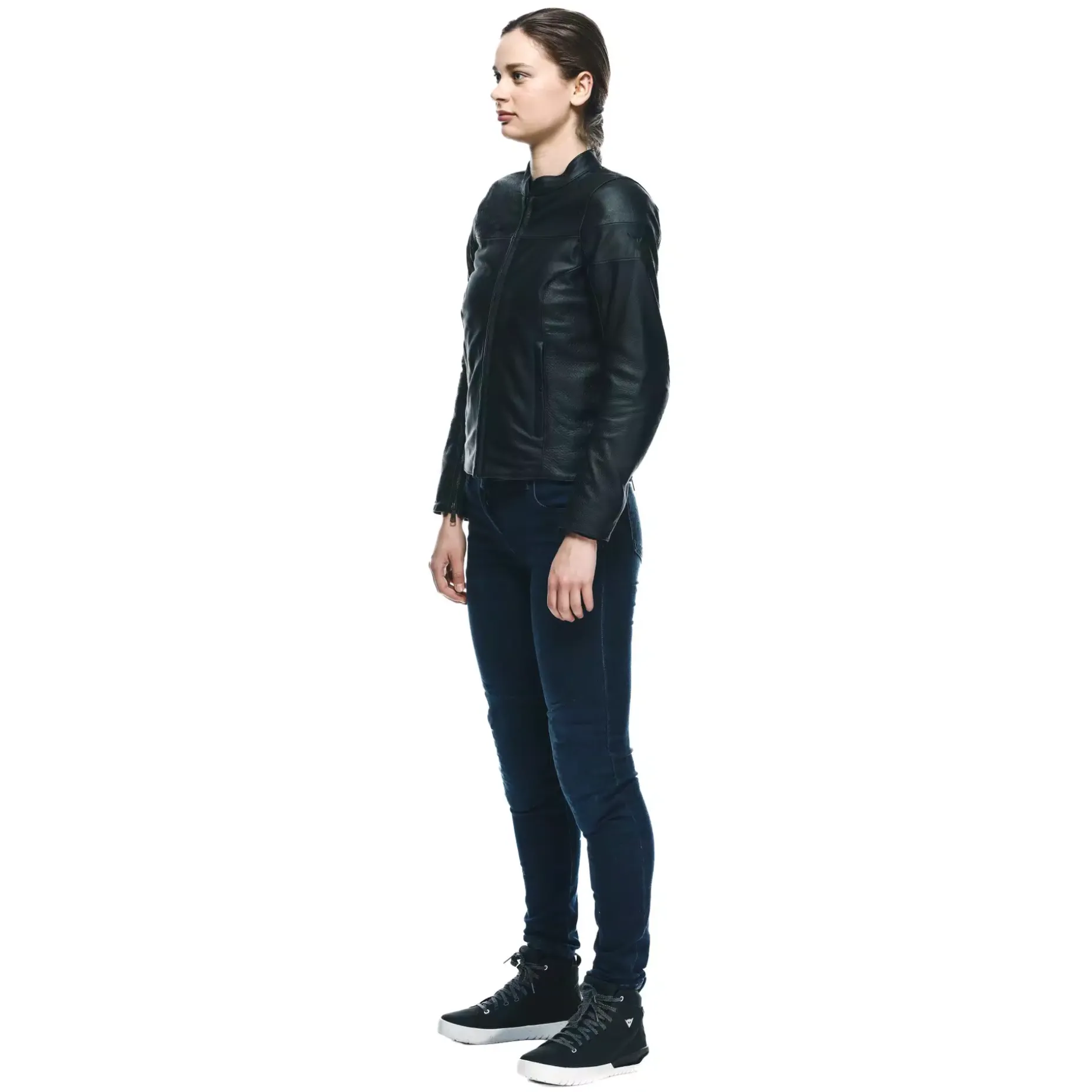 ITINERE - GIACCA MOTO IN PELLE DONNA