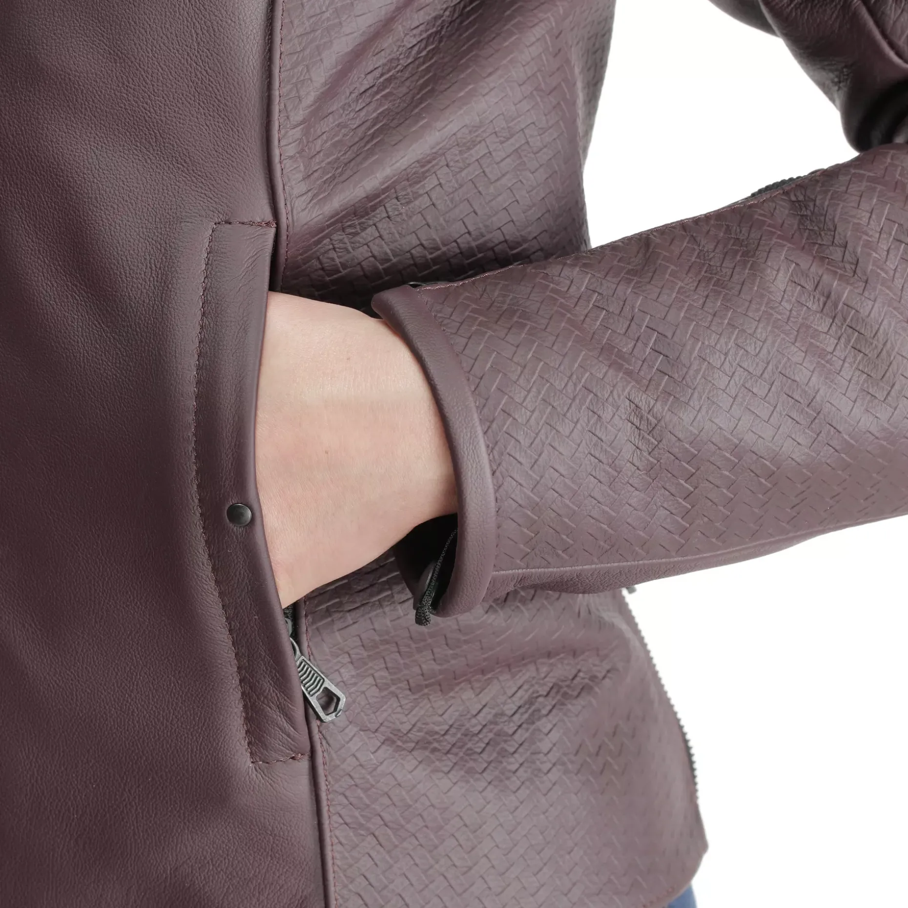 ITINERE - GIACCA MOTO IN PELLE DONNA