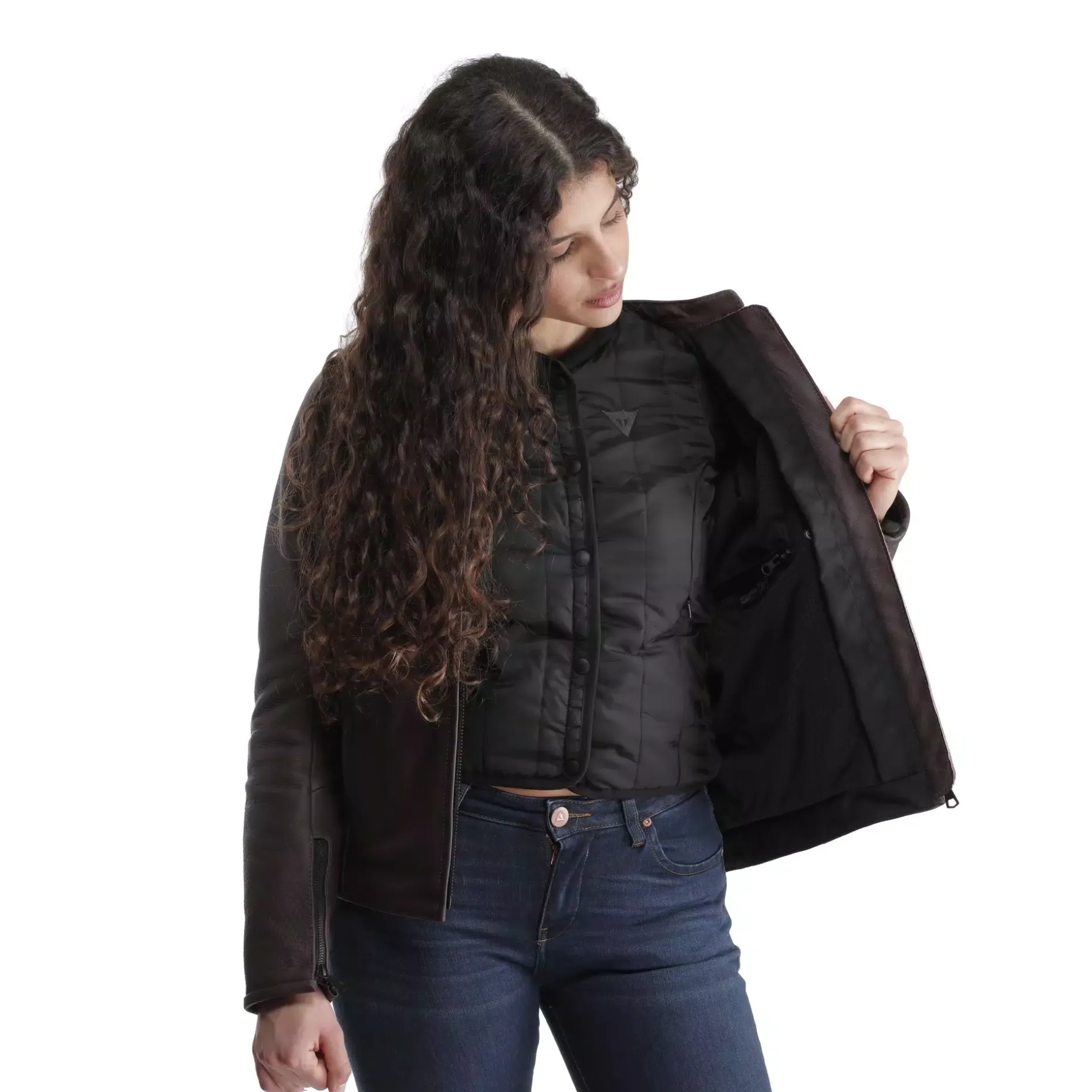ITINERE - GIACCA MOTO IN PELLE DONNA