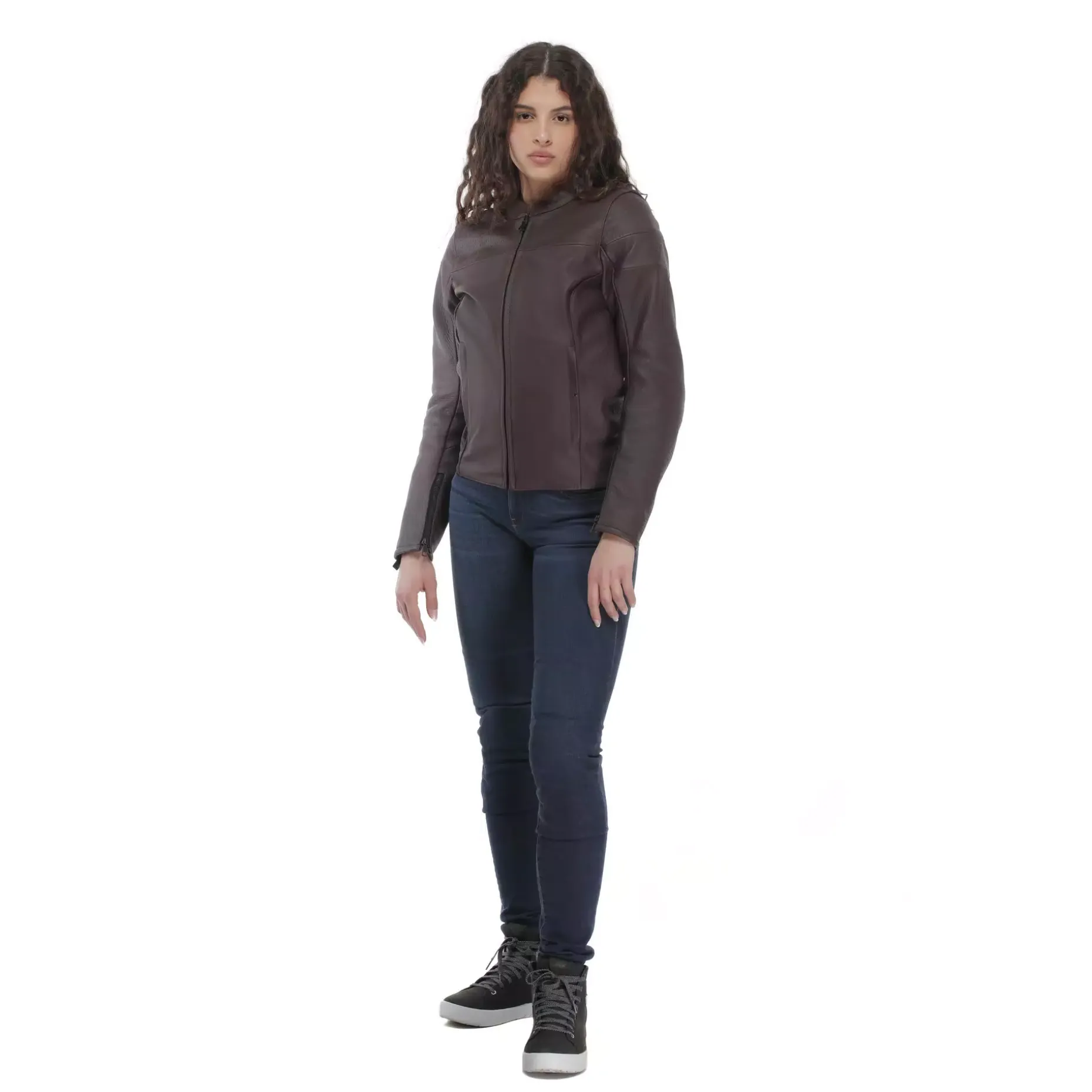 ITINERE - GIACCA MOTO IN PELLE DONNA