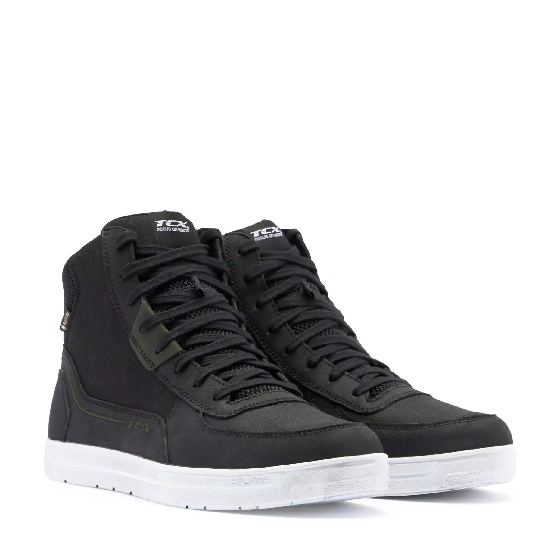 MOOD 2 GORE-TEX® SNEAKER MOTO IMPERMEABILI UOMO - NERO/BIANCO/VERDE