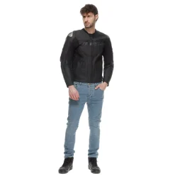 RACING 5 - GIACCA MOTO IN PELLE UOMO - TAGLIA SHORT/TALL (S/T)