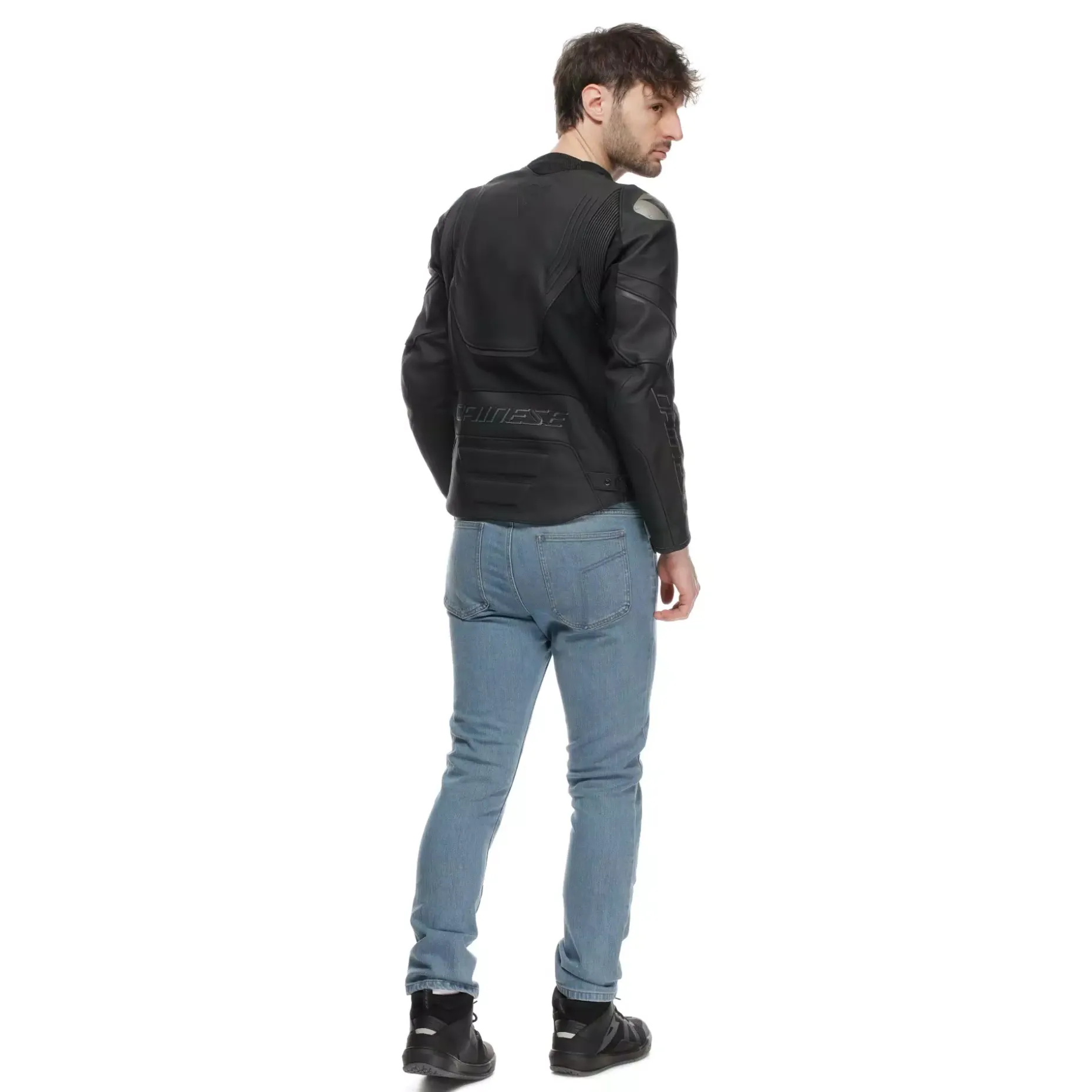 RACING 5 - GIACCA MOTO IN PELLE UOMO - TAGLIA SHORT/TALL (S/T)