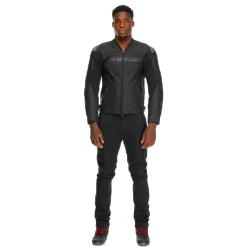 RACING 5 - GIACCA MOTO IN PELLE PERFORATA UOMO