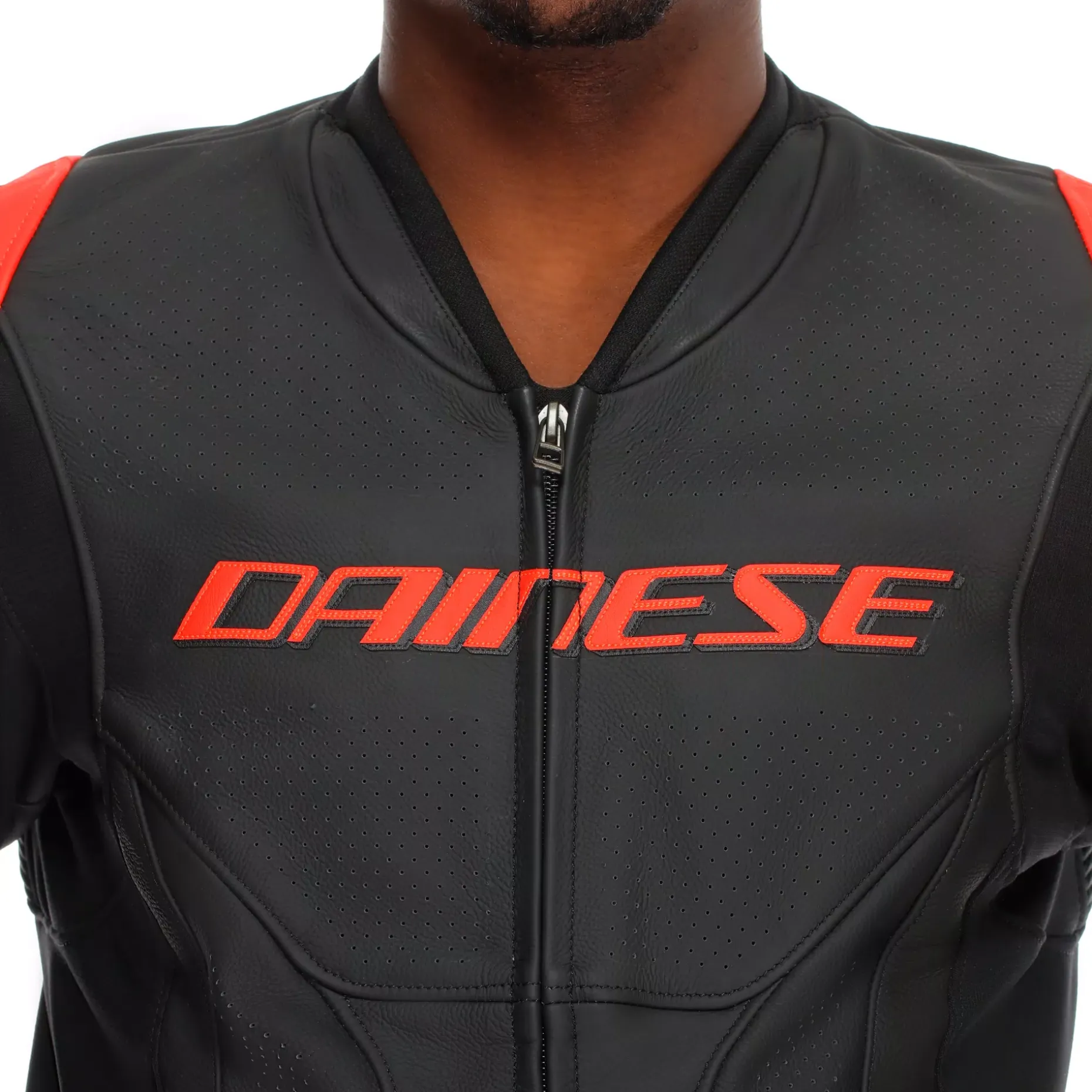 RACING 5 - GIACCA MOTO IN PELLE PERFORATA UOMO