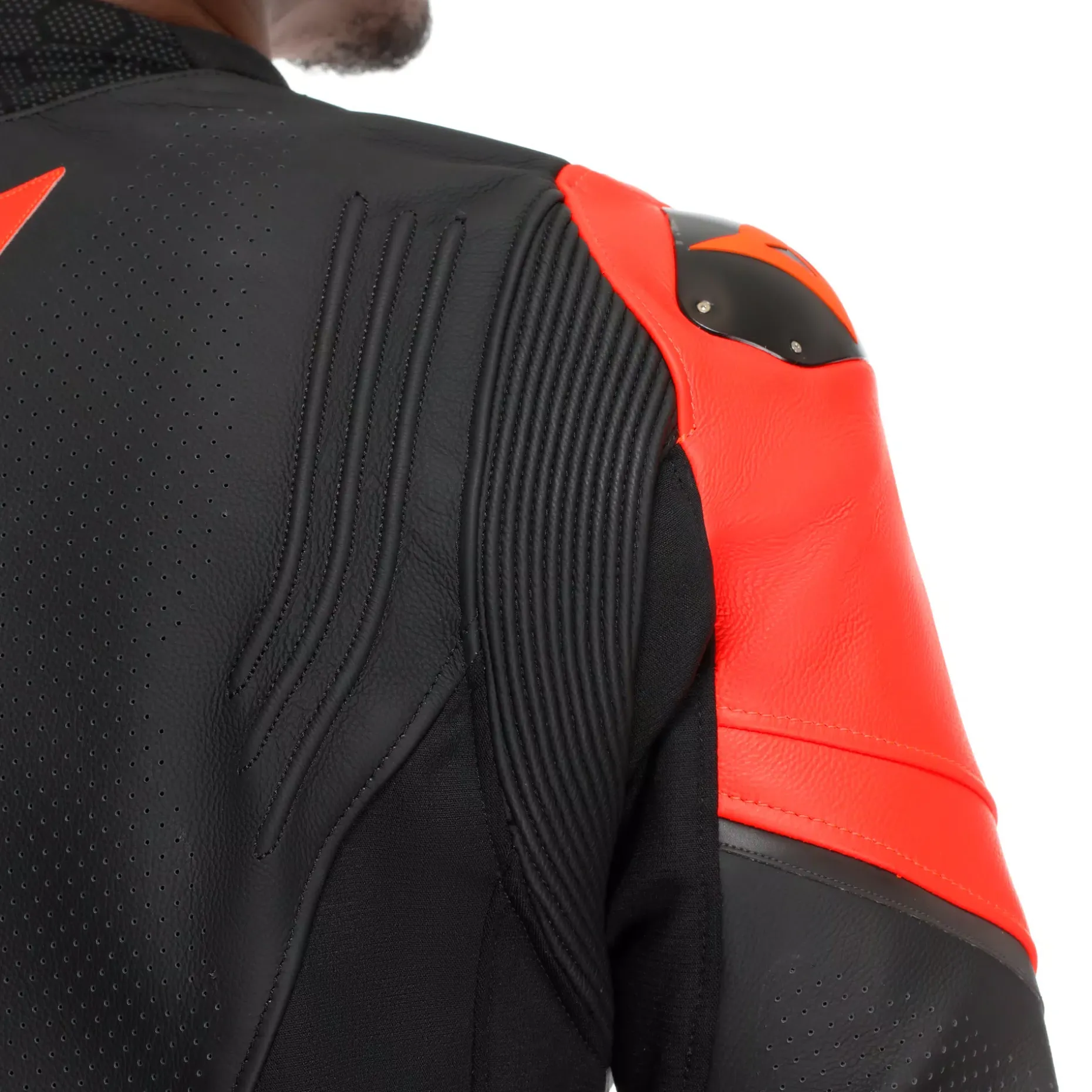 RACING 5 - GIACCA MOTO IN PELLE PERFORATA UOMO