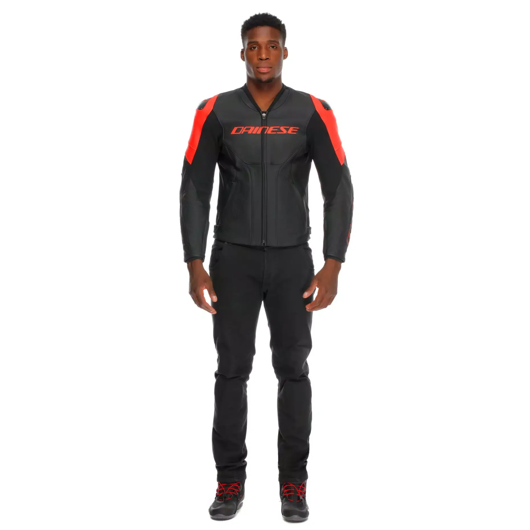 RACING 5 - GIACCA MOTO IN PELLE PERFORATA UOMO