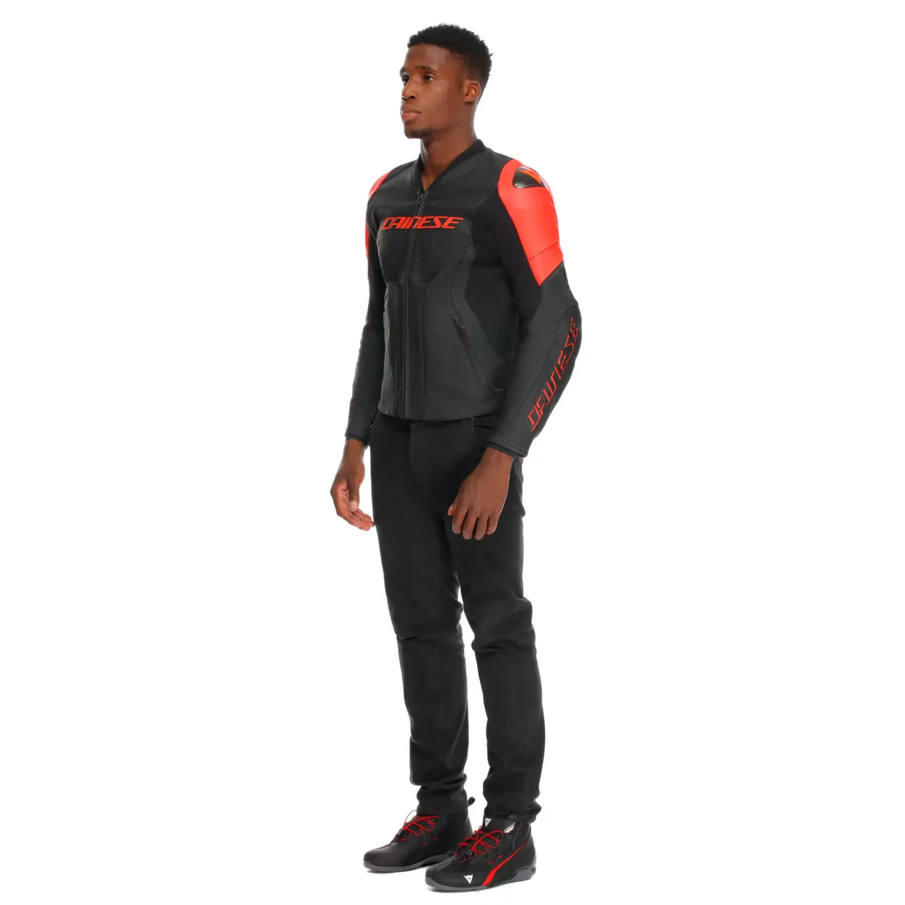 RACING 5 - GIACCA MOTO IN PELLE PERFORATA UOMO