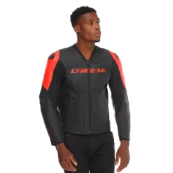 RACING 5 - GIACCA MOTO IN PELLE PERFORATA UOMO
