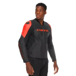 RACING 5 - GIACCA MOTO IN PELLE PERFORATA UOMO