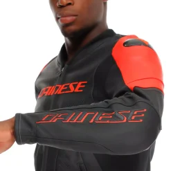 RACING 5 - GIACCA MOTO IN PELLE PERFORATA UOMO