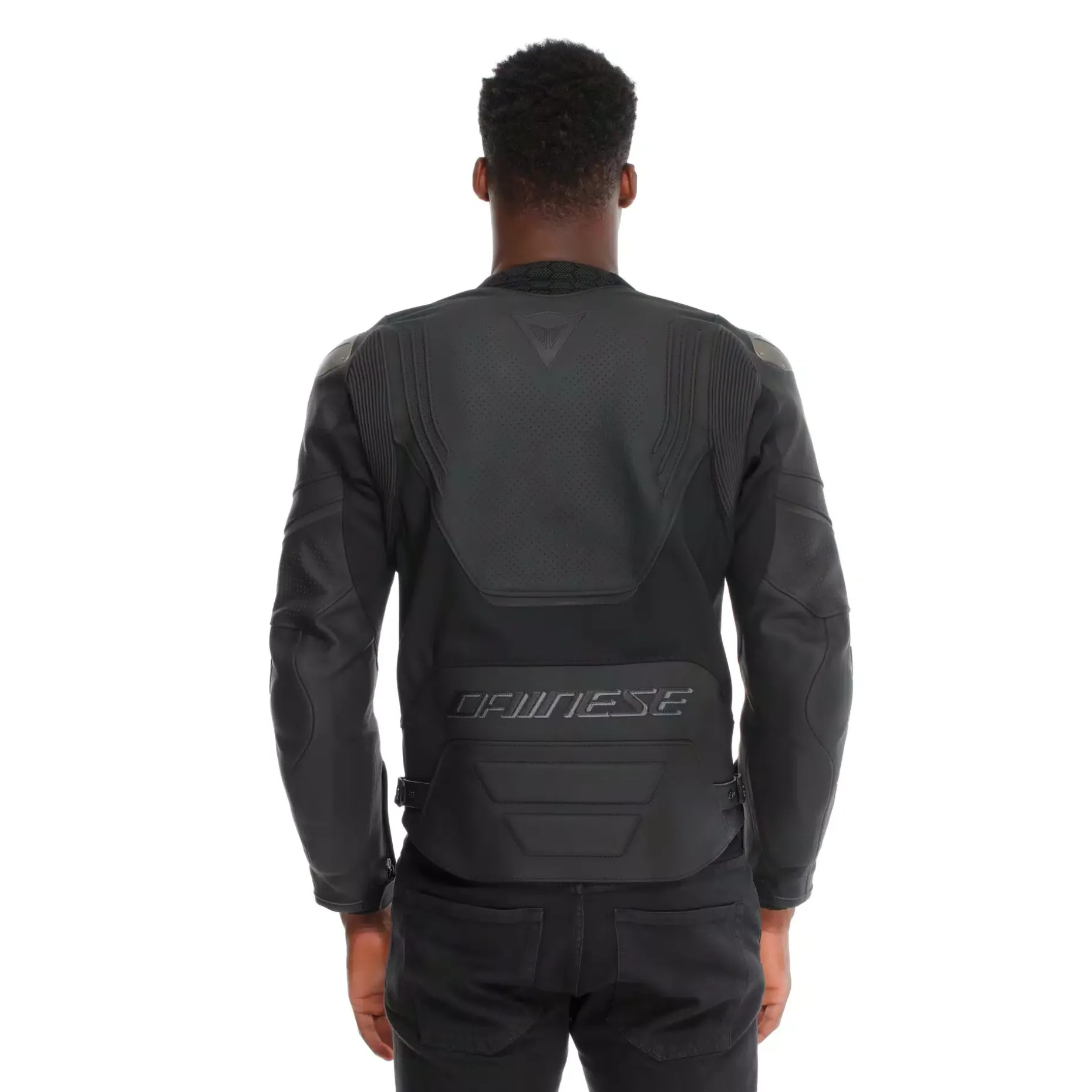 RACING 5 - GIACCA MOTO IN PELLE PERFORATA UOMO - TAGLIA SHORT/TALL (S/T)