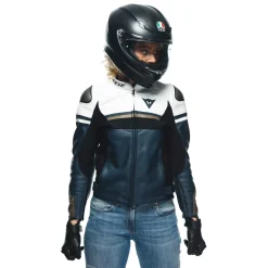 RAPIDA - GIACCA MOTO IN PELLE DONNA