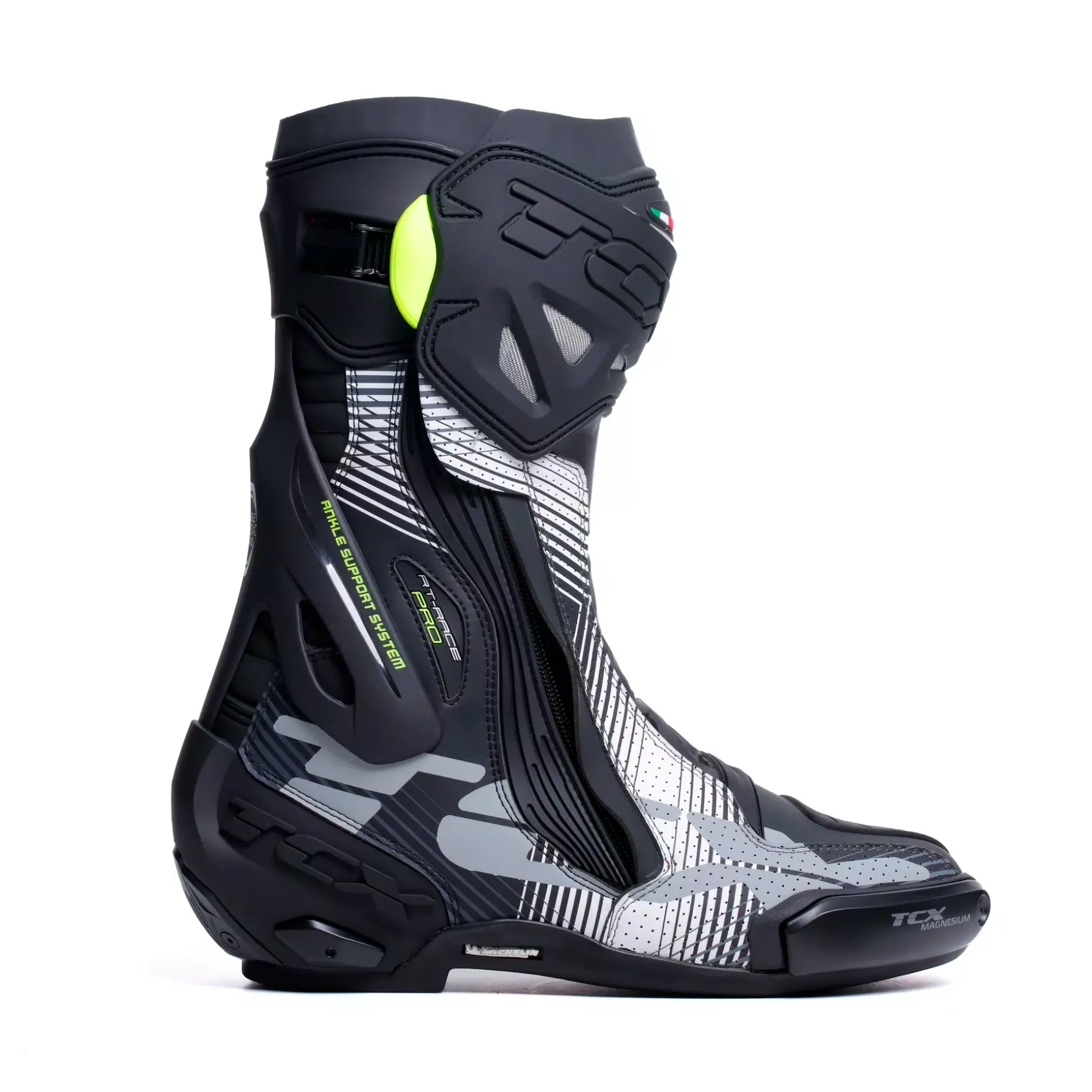 RT-RACE PRO AIR STIVALI MOTO RACING UOMO - NERO/BIANCO/GRIGIO